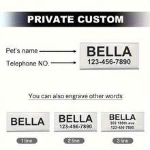 Customizable Cat Collar With Bell - Personalized Name And Phone Number, Safety Buckle Anti-Lost Collar For Cats And Kittens - Multicolor - View 8
