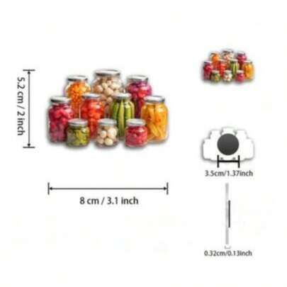 1 pieza Imán de tarro de vidrio retro - Verduras y frutas encurtidas en estilo acuarela colorida, imán de goma de acrílico suave, adecuado para chefs y amantes de la comida, regalo perfecto para el Día de Acción de Gracias