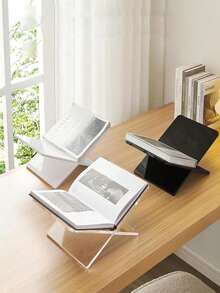 Acrylic X-Shaped Book Stand, Book Holder, Display Rack For Books, Magazines, Sheet Music, Recipes, Photo Albums - Multicolor - View 3