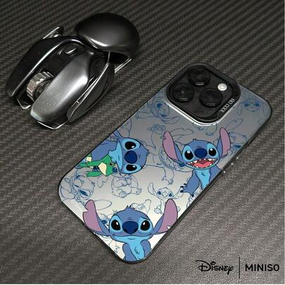 Miniso Funda de teléfono con estampado de Stitch y rana de Disney, adecuada para iPhone 17/17 Pro/17 Pro Max/17 Air/16/15/14/13/12/11/X Series, Funda iPhone 17 Pro Max, Funda iPhone 17 Pro, Funda iPhone 17, regalos navideños para la novia