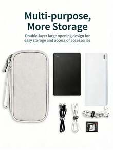 Multi-Functional Travel Organizer Bag, Suitable For Cables, Power Banks, Earphones, USB Drives, Etc. - Single Layer - View 4