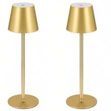 Cordless Table Lamps Rechargeable, 3 Adjustable Height, 5000mAh Battery Operated, 3 Colors Smooth Dimming, Portable LED Waterproof Table Lamp For Dining, Bedroom, Outdoor - Gold - View 11