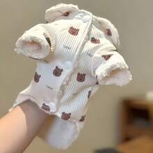 适合小型和中型犬猫的冬春季保暖服装：棉质毛衣、背心、舒适的羊毛套衫、毛绒外套和其他御寒保暖服装 - 彩色 - 查看 9