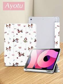 Ayotu 1个可爱卡通狗平板电脑保护套和Kindle电子书保护套，兼容第10代、第11代/Air 4代/Air 7代/9.7英寸，兼容三星Galaxy Tab A9 Plus、Kindle（第11代-2024年发布）（6英寸）、Kindle Paperwhite第12代2024年，绝佳节日礼物，时尚简约图案。 - 彩色 - 查看 3