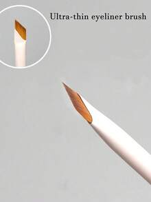 1/2支装 白色升级版精准斜角眉眼线化妆刷，超柔软细节刷，眉刷，眼影刷，化妆刷 - 白色 - 查看 1