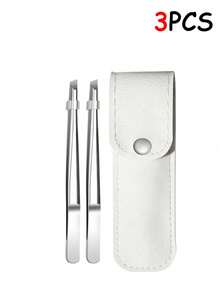 3/2/1 Pcs Stainless Steel Tweezers, Eyebrow Trimmer, Fine Hair Remover, Professional Eyebrow Shaping And Fine Hair Removal Tools - View 7