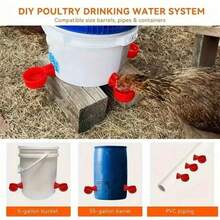 Automatic Poultry Waterer Kit - Integrated Feeder With Auto-Stop Design, Large Blue Poultry Drinking Cup For Chicken, Duck, Goose, Pigeon, Bird, Automatic Poultry Watering Bowl - Waterer - View 6