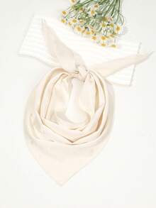1pc Vintage Satin Heart & Polka Dot Triangle Scarf, Multi-Color Options, French Elegant, Suitable For Daily Commute/Vacation/Outfit Accessory,Summer,Hair Accessaries,Holiday - Multicolor - View 9