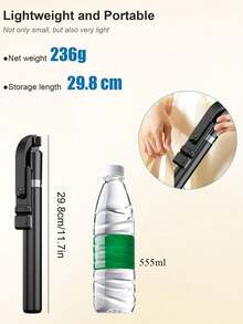 Gậy selfie không dây Bluetooth 1.7m với đèn LED chiếu sáng, xoay 360°, điều khiển từ xa không dây, giá đỡ điện thoại, tương thích với iPhone 16/15/14/13/12/11/Max/Pro/Xs/Xr/X/Plus, Galaxy S25/S24/S23/S22 Ultra và các điện thoại thông minh Android khác, thích hợp cho du lịch và phát trực tiếp. - Một cỡ - Xem 9