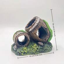 1 Box Holiday Gift - Fish Tank Decor Ornament, Hiding House, Hiding Cave, Underwater Decoration - A - View 3