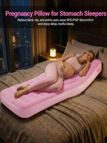 加厚孕妇床垫，舒适孕妇睡垫，带头部和腹部孔的孕妇枕（适合侧睡孕妇），孕妇游泳池漂浮垫（用于腹部按摩） - 彩色 - 查看 7