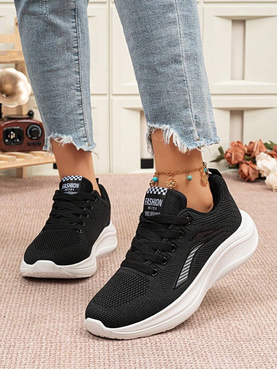 SOSENFER 女士网面休闲跑步鞋 - 轻便透气软底舒适运动鞋，低帮系带设计，四季皆宜，休闲运动鞋，时尚运动鞋，柔软舒适鞋款