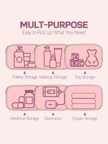 7pcs Sleepover Party Essentials Gift Set, Includes Makeup Bag With Cute Butterfly Print, Satin Sleep Mask, Face Massager, Hair Ties, Comb - Multicolor - View 5