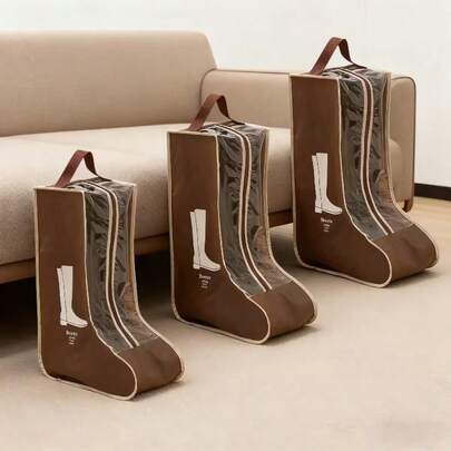 1 túi đựng giày du lịch, túi đựng ủng, túi bảo vệ ủng cổ thấp chống bụi có tay cầm, túi đựng ủng ngắn chống thấm nước di động, túi đựng và sắp xếp giày dép cho nam và nữ (ủng cổ thấp), túi đựng giày ủng, túi che bụi giày, túi đựng ủng hành lý, túi đựng giày thanh lịch, túi đựng giày bằng vải không dệt dùng cho du lịch và sử dụng tại nhà.