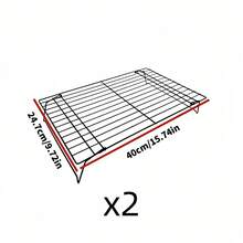 1pc Barbecue Grill Cooling Rack, Cooking Baking Cooling Tray, Grill Rack, Cake Cooling Rack, Roasting Rack, Baking Steaming Rack, Biscuit Cooling Rack, Iron Cooling Toast Rack - Black - View 16