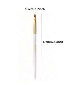 OEIEZ Tongue-Shaped Concealer Brush, Mini Precise Eye Makeup Brush, Soft Hair Brush Suitable For Liquid, Cream, And Powder Products Blending, Facial Makeup Tools - Multicolor - View 11