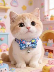 1 件装宠物卡通兔子项圈；猫项圈；狗项圈；颈围可调节；节日礼物；复活节；生日；宠物配件；宠物 - 彩色 - 查看 20