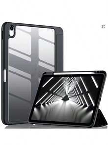 适用于第 11 代 11 英寸（2025 年款）和第 10 代 10.9 英寸（2022 年款）的保护壳，超薄透明背壳，带笔槽，支持自动唤醒/睡眠功能，黑色 - 黑色 - 查看 16