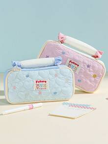 1pc Cute Rabbit Design Pencil Case, Upright Open Multi-Pocket Desk Stationery Box, Soft Pouch For Calculator, Notebook And Pens - Suitable For School, Office And Travel - For Students, Professionals, Men And Women - Multicolor - View 8