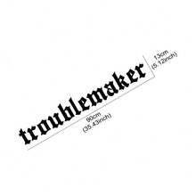 Troublemaker Letter Car Front Windshield Stickers Auto Rear Window Waterproof Vinyl Decals DIY Racing Body Creative Decoration - Car Sticker - View 5