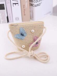 2pcs Cartoon Butterfly Kids Sun Hat & Bag Set, Cute Boys Girls Beach Hat, Suitable For Daily Wear Or Vacation - 1PC - View 4