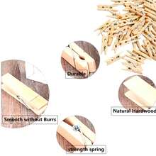 50pcs Mini Photo Clips, 1.4 Inch Small Wooden Clothespins, Suitable For Clothes, Pictures - Wooden Clamp - View 4