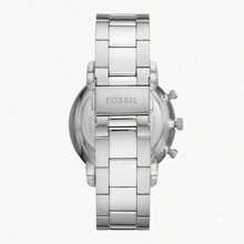 Fossil 男士石英不锈钢三指针腕表，不锈钢表壳/防刮玻璃 - FS5792 - 銀藍盤 - 查看 4