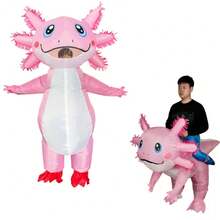 Adult Standing Cycling Salamander Inflatable Suit Cartoon Hexagonal Dinosaur Funny Costume Festival Party Cosplay Prop Costume - Multicolor - View 8