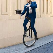 Outdoor Wheel Unicycle, Height Adjustable Unicycle, One Wheel Bike With Alloy Rim, Balance Training, Talent Performance - Black - View 4