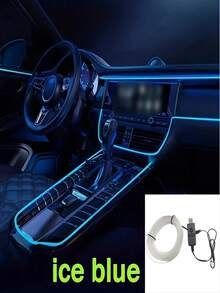 157in/400cm Car Ambient Lighting LED Strip, Automatic Control Lighting Strip For Car Dashboard And Door, Suitable For Car Party, DIY Living Room And Bedroom Ambient Lighting, USB Powered, Button Control - 1PC - View 8