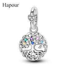 925 Sterling Silver Tree Of Life Family Pendant Beaded Charm, Can Be Matched With Original Handmade Bracelet Necklace, DIY Jewelry - Silver - View 1