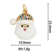 1个铜质时尚心形吊坠，可DIY手链、项链、耳环、包包挂饰配件 - 彩色 - 查看 21