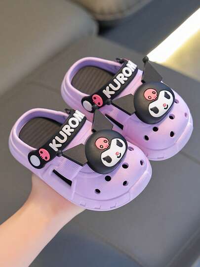 SANRIO 1 đôi dép xăng đan kín mũi mùa hè cho trẻ em, dép đi ngoài trời thoáng khí, chống trượt cho bé gái, giày đi biển cho trẻ nhỏ và trẻ mới biết đi.