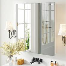 OLIXIS Medicine Mirror Cabinet For Bathroom, Surface And Recessed Mount - White - View 3