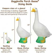 Official Gaggleville 23" Large White Goose, Plastic Garden Décor, Vibrant And Clean Painted Goose Feet - Indoor Or Outdoor Decorative Figurine For Garden, Patio, Or Entryway Accent,Outdoor Decor,Desk Goose,Garden Decor,Porch Goose,Garden Stuff - 預設 - 查看 5