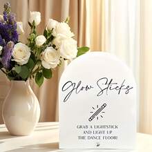 1PC Acrylic Sign For Wedding Guest Book Sign - In | Event Party Thank You Plaque | Black Minimalist Tabletop Display - 1PC - View 4