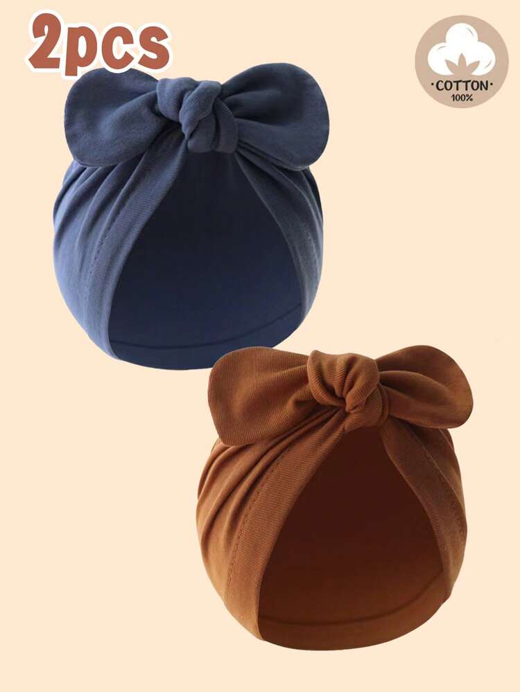 2 piezas Sombrero de verano para bebé con decoración de mariposa, hecho de algodón suave y transpirable, diseño lindo y juguetón, adecuado para uso diario, paseos al aire libre de bebés de 3 a 12 meses, gran regalo para días festivos - Multicolor - Añade 14