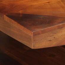 CROISSANCE Tavolino da Salotto 90x60x30 cm Legno Massello di Acacia - Castano - Visualizzare 6
