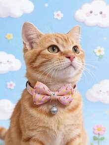 1 件装宠物卡通兔子项圈；猫项圈；狗项圈；颈围可调节；节日礼物；复活节；生日；宠物配件；宠物 - 彩色 - 查看 8