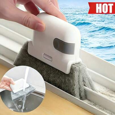 一套多功能门窗轨道清洁刷，包括手持式缝隙刷、凹槽清洁刷和窗槽清洁刷，轻松清洁窗槽、缝隙、灰尘和难以触及的角落，无尘清洁