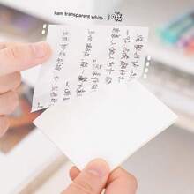 50/100/200 hojas de notas adhesivas transparentes y resistentes al agua para estudiantes, desprendibles, sencillas y reutilizables. - Multicolor - Ver 5