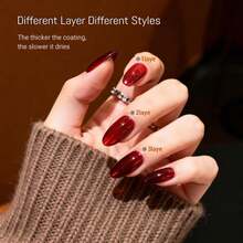 OpenLive 10ml Fall Jelly Nail Polish Set 6 Colors Gold Maple Leaf Pumpkin Yellow Burnt Orange Art Nail Polish Quick Dry For Women Girls Gift - ColorA - 查看 4