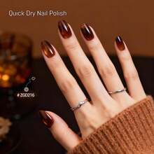 OpenLive 10ml Fall Jelly Nail Polish Set 6 Colors Gold Maple Leaf Pumpkin Yellow Burnt Orange Art Nail Polish Quick Dry For Women Girls Gift - ColorA - 查看 5