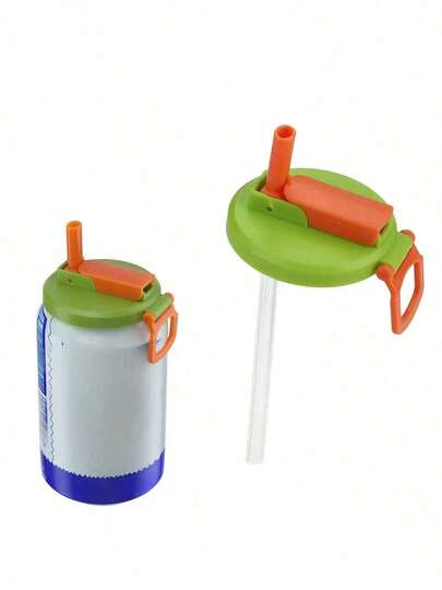 1 pieza Tapa de lata de refresco con pajita de color, Tapa de lata de refresco con pajita de silicona, Tapa reutilizable para lata de refresco para refrescos, bebidas, zumos, agua con gas, tapa a prueba de fugas para bebidas, accesorio para fiestas de piscina de verano, tapa para taza de viaje, pajita reutilizable, artículo esencial para lata de refresco, tapa de bebida portátil, Día de San Valentín, regalo del Día de San Valentín, tapa con pajita, viaje, taza