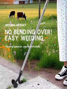 Roller Crevice Weeder, No Bending Removal Tool, Quick Weeding Garden Tool, Soil Loosening Puller - A - View 1