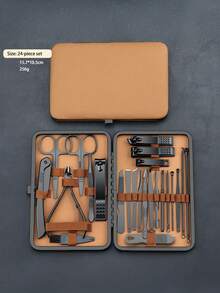 Professional Manicure Set, Includes Nail Clippers, Stainless Steel Manicure Tools, And Elegant Travel Storage Case - Multicolor - View 13