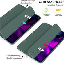 1pc Silicone Soft Case/Full Edge Protection/Honeycomb Texture Cooling/Protective Cover, Compatible With (Air4/5/6)/(7/8/9/10th Gen)/ 11 1A16(2025)/IPad12 11-Inch(2026)/ Air 11-Inch(2026) - Dark Night Green - View 8