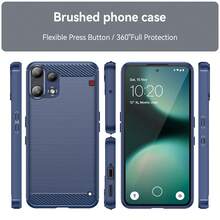 Classic Fashion Brushed Texture Phone Case, Suitable As Birthday, Holiday Gift For Friends, Family, Couples, Yourself, Compatible With Nothing Phone 3A Lite/3/CMF Phone 2Pro/3a Pro/2A Plus/CMF Phone 1/2/1 And T-Mobile Revvl 7 Pro/6X Pro/6 Pro/T Phone 2 Pro/T Phone Pro And Note 40X/40 Pro/12i/12 Pro/12 2023 Hot 20S/20i/20 Play - Blue - View 5