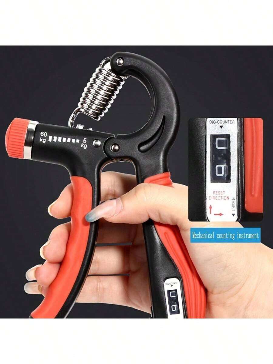 1PC Adjustable Mechanical Counting Grip Strength Trainer, Exercises Wrist Strength, Finger Strength, Arm Muscle Strength, Fitness Rehabilitation Training Counting Grip Strength Trainer