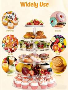 Giá đựng bánh cupcake trong suốt 3-6 tầng bằng acrylic - Kệ trưng bày bánh cupcake tròn - Giá đựng tráng miệng bằng acrylic phù hợp cho các bữa tiệc, đám cưới, sinh nhật. - Trong sáng - Xem 2